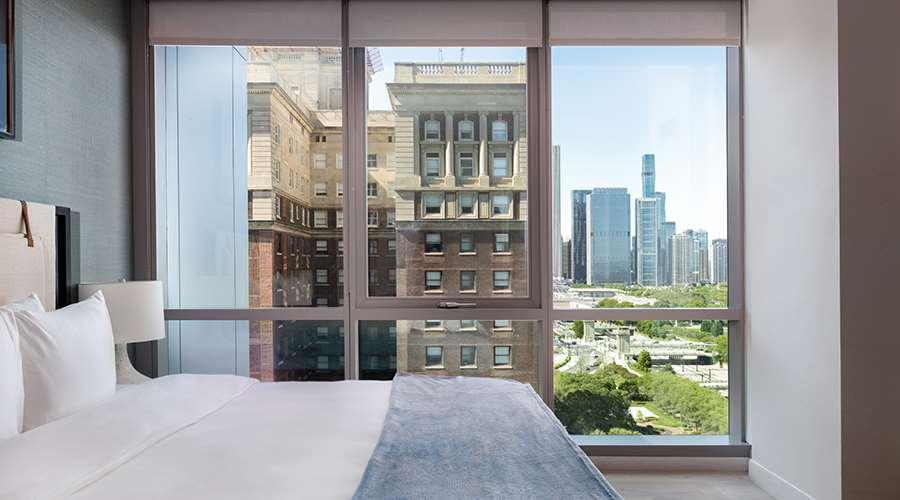 Sentral Michigan Avenue Apart otel Chicago Oda fotoğraf View from a bedroom