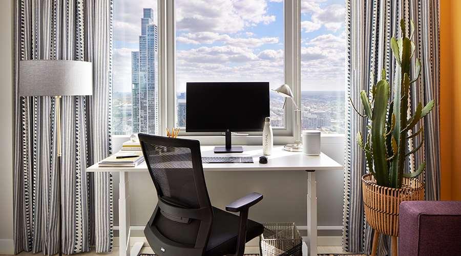 Sentral Michigan Avenue Apart otel Chicago Oda fotoğraf A home office